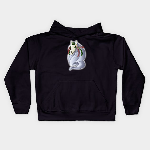 Mari Lwyd Floating Kids Hoodie by lizstaley